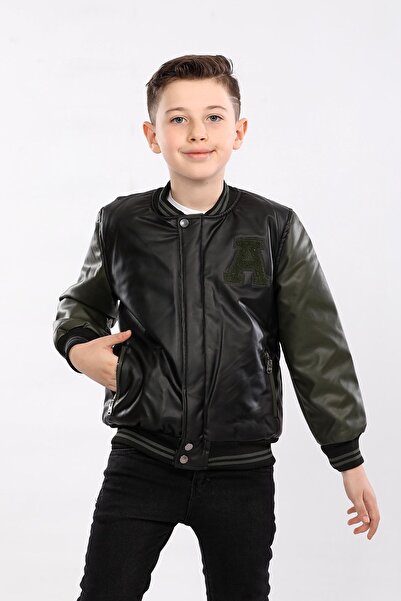 Go Veform Erkek Bebek ve Çocuk A Takımı Suni Deri Mont Haki AVM2112