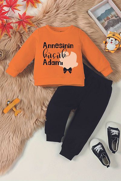 ADABEBEK Premium Printed Trend Baby Set - Mother's Little Man 22026