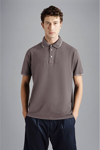 PAUL&SHARK MEN'S KNITTED POLOSHIRT C.WCOTTON