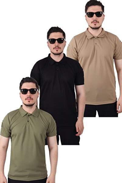 KORDAK 3'lü Polo Yaka Taktik Tshirt