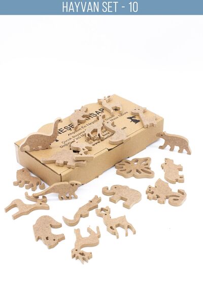 na neşeli ahşap Ahşap hayvan figürleri 6 mm . Okul öncesi etkinlik. Ahşap oyu...