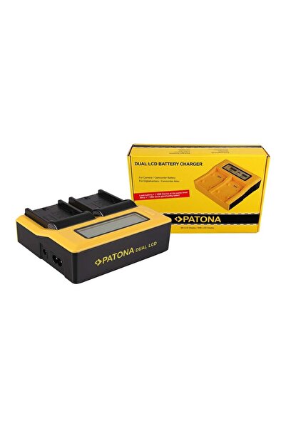 Patona İkili LCD Ekranlı USB Şarj Aleti Sony NP-FM50 NP-F970 Serisi İçin