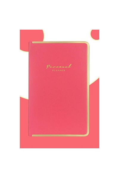 Victoria's Journals Vj Monaco Vegan Δερμάτινο Σκληρό Εξώφυλλο Planner Notebook 100 gr Ivory Paper. 192 Σελίδες-ροζ