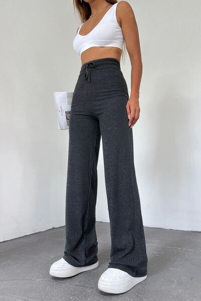 Hera Moda Corduroy Wide Leg - Női antracit Palazzo Camisole tréningruha