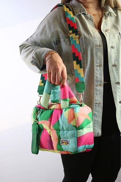 GALB LEATHER Geantă de umăr pentru femei Soft New Trend - Multicolor, mărime medie DGR5001