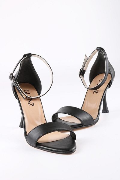Glenz Women's Stiletto Banded Ankle Buckle Heeled Shoes Ts1138