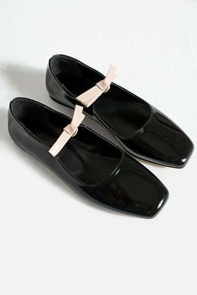 Glenz Women's Bow Blunt Toe Ballerina Shoes TS1167