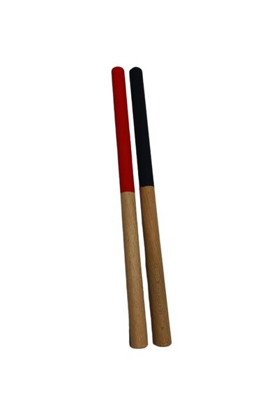 RAF Store 30 cm Red Black Wooden Rhythm Stick - 1 Pair
