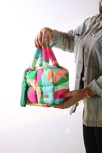 GALB LEATHER Geantă de umăr pentru femei Soft New Trend - Multicolor, mărime medie DGR5001