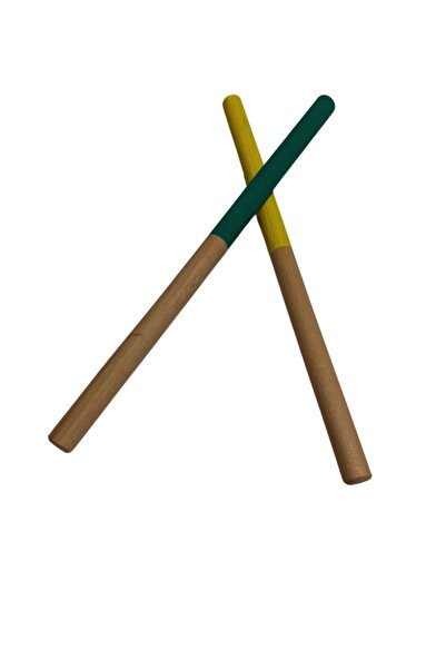 RAF Store Ahşap Ritim Çubuğu 1 Çift 30 Cm Sarı Yeşil