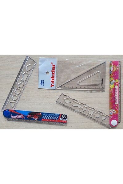 Yıldızlar Winx Club Miter - Set of 3 Geometric Folding Rulers, Hotweels