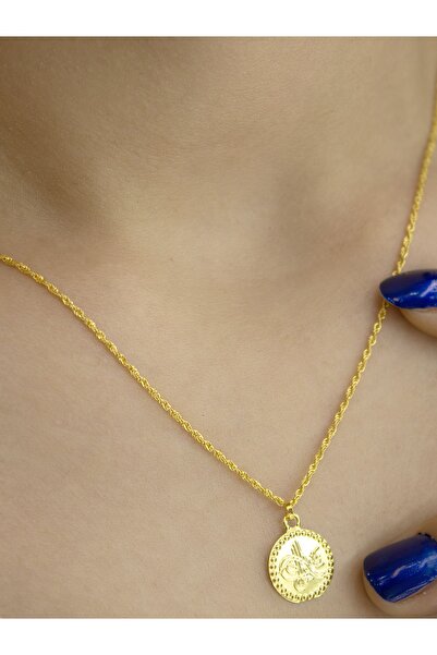 ZEYNEPLİ GOLD 14 Ayar Altın Orta Boy Tuğra Kolye