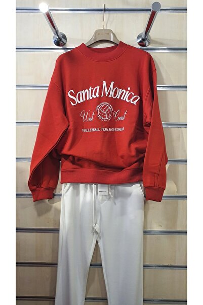 trendbysena سويت شيرت نسائي مطرز بخيطين من سانتا مونيكا