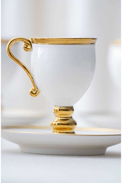 ACAR PRUNE GOLD 6 kişilik Lüx Kahve Fincan Takımı