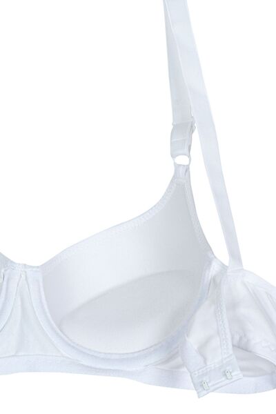 GRSN Γυναικείο σουτιέν με επένδυση από κάτω σύρμα λευκό 3 συσκευασιών