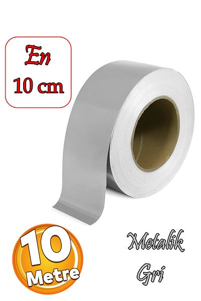 Badem10 Gray Metallized Patterned 10 cm Reflective Warning Tape - Noctilucent
