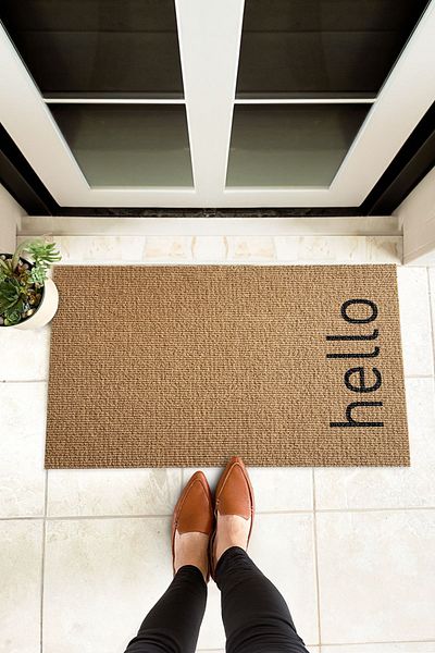 Paspas Yap Hello Written Exterior Door Mat - Home Door Front Design