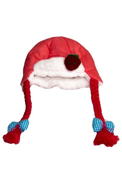 Bay Şapkacı Kız Bebek Saç Örgülü Pembe Şapka 7115