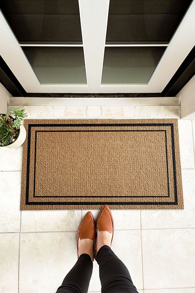 Paspas Yap Rectangular Mat - Door Front Detail with Frame Design