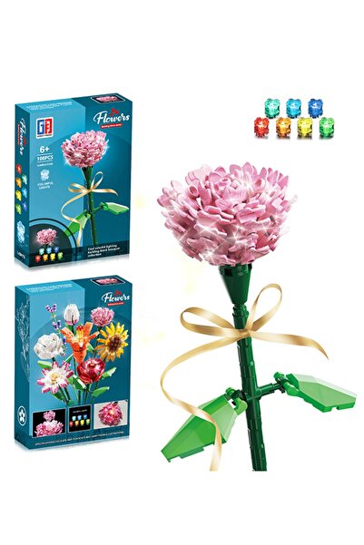 Gokidy Renkli Işıklı Blok Çiçek - Karanfil