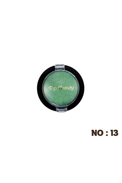Top beauty Göz Makyajı Farı Tekli Işıltılı ve Parlak Uzun Süre Kalıcı Yeşil-Eyeshadow No:13