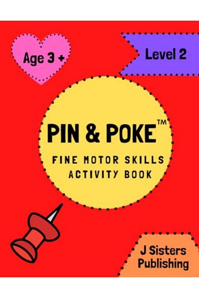 Ingram Pin & Poke Fine Motor Skills Activity Book Level 2 For Toddlers And Kids Ages 3 With Shapes And Co