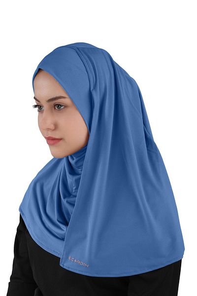 Ecardin Σάλι τουρμπάνι από ύφασμα Lycra Sandy - St 500 Denim Blue