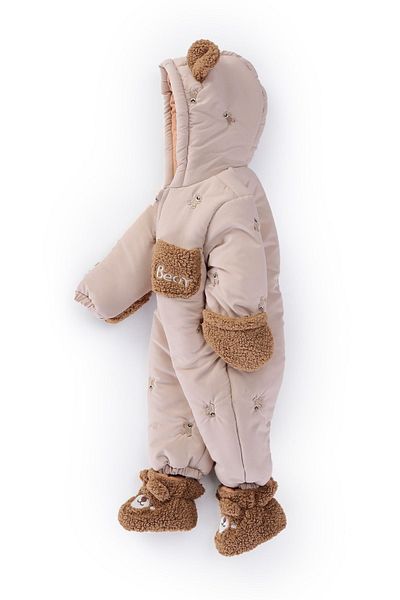 Midimod Gold 9-24 Months Girl's Astronaut with Polar Cosmonaut Gloves and Slippers and Teddy Bear Pattern