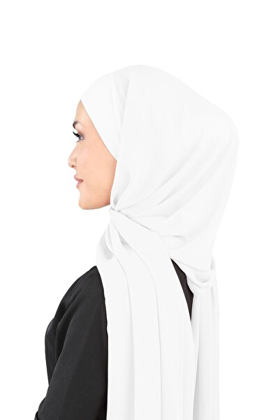 Ecardin Σταυρός σάλι από ύφασμα σιφόν Boneli - St 392 Λευκό