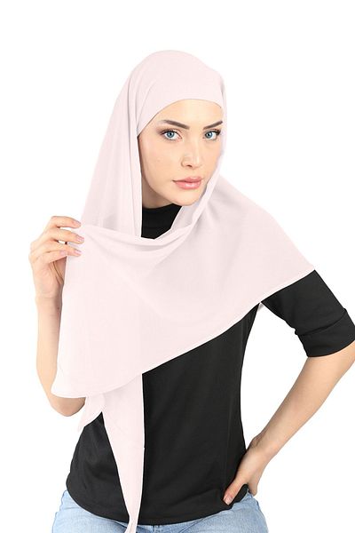 Ecardin Μπονέ Σιφόν Οβάλ Κασκόλ - St 103 Light Powder