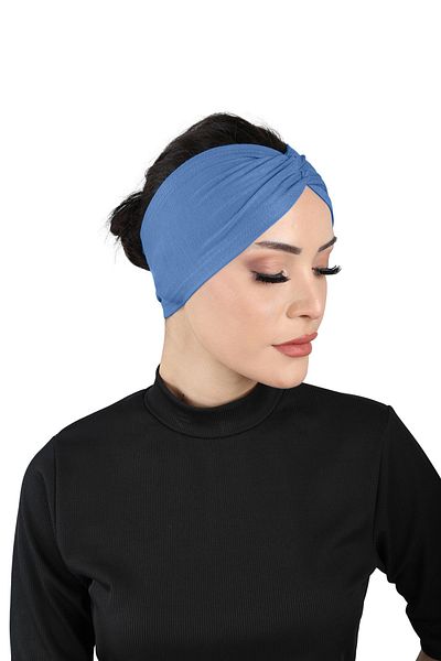 Ecardin Comfortable Bandana - Cross Bonnet, Denim Blue, St 055