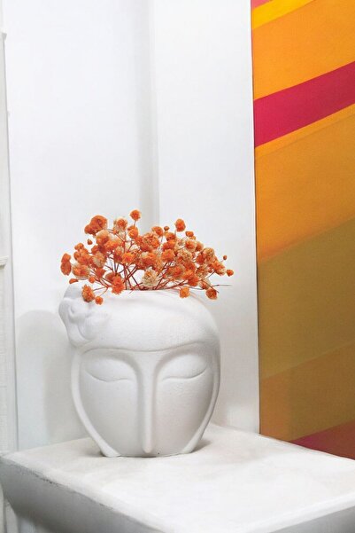 tambana Beyaz Dekoratif Vazo Obje Ev Dekorasyon Masa Üstü Dekor Vazo Model 12