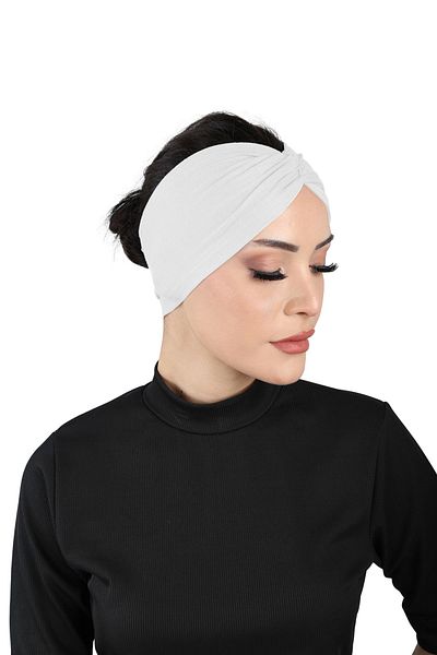 Ecardin Comfortable Cross Bandana - St 055 White Bonnet