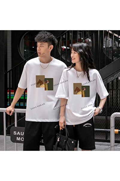 Tarzsokak Noul sezon Tir Harajuku Style Couple Lover Couple - 2 piese
