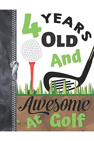Ingram 4 Years Old And Awesome At Golf Doodling & Drawing Art Book Golf Sketchbook For Boys And Girls