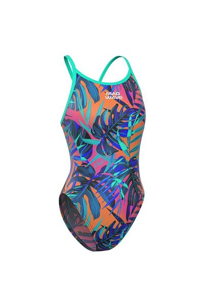 Mad Wave Antichlorine Flare Swimsuit - Colorful, Size S/36 Pbt E7