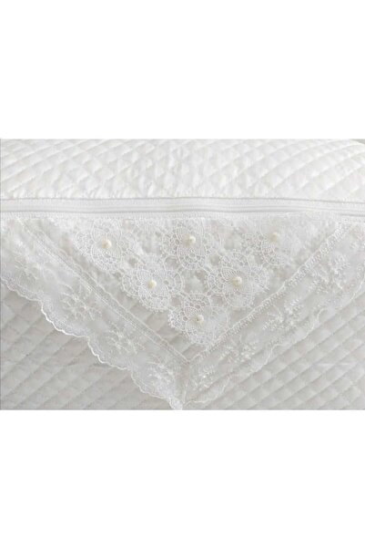 AYHOME Çeyizlik Eşya Çeyizlik Bohçalık Büyük Boy Saten Hurç Incili Saten Krem Yorgan Hurcu 100 X 50 X 50