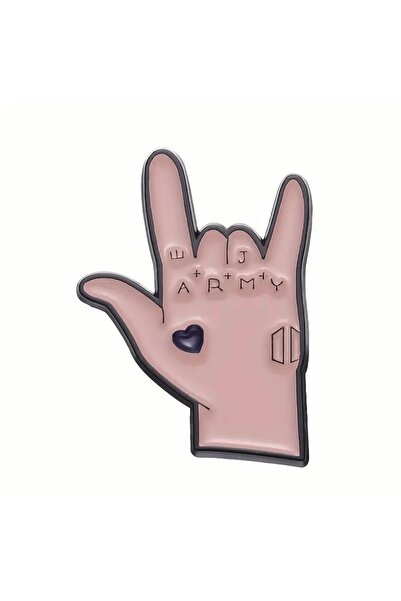 Güneş Kırtasiye BTS Jungkook Eli Şeklinde Pin Çanta Süsü
