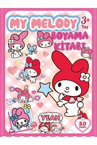 ZNC My Melody, Çocuklar İçin Eğlenceli Boyama Kitabı, (+20), (Tam Sayfa Resim...
