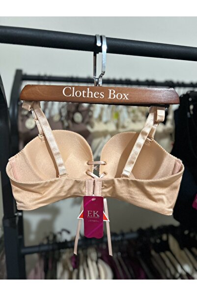 FK Στράπλες σουτιέν - Laser Cut, με επένδυση και λεπτομέρεια με κορδόνια