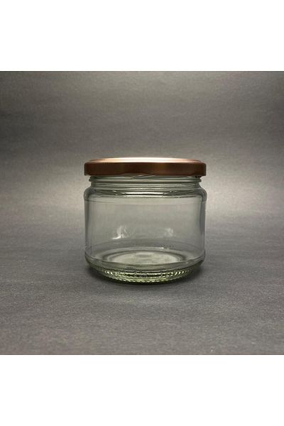 Paşabahçe 10 Pieces 330 Cc Glass Magnolia Jar with Bronze Lid