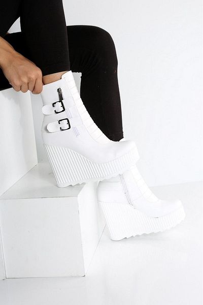POLO PRESTIGE White Diamond Platform Women's Boots