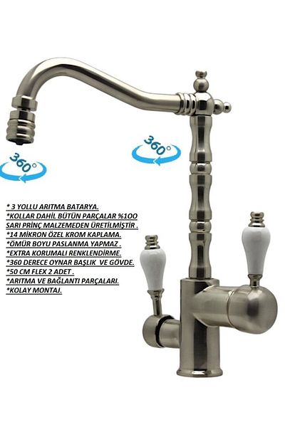 Class Armatür Rustic Inox Sink Faucet - Purified