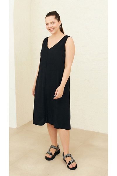 Curly Rochie de in neagra fara maneci