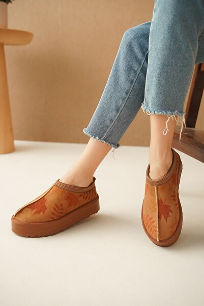 Lively Stylish Αδιάβροχες γούνινες παντόφλες για το σπίτι - Άνετη χοντρή σόλα