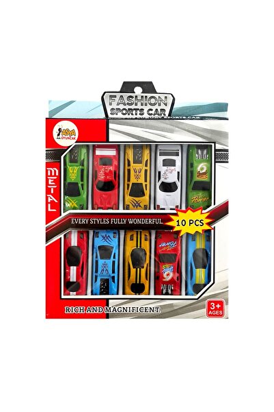 Asya Oyuncak Kutuda 10'lu Metal Araba 10 Araba C5795-XL810