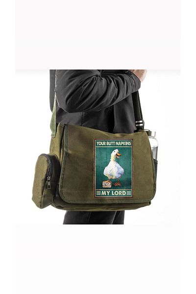 DEEFWEAR Messenger Bag with Adjustable Belt and Zipper