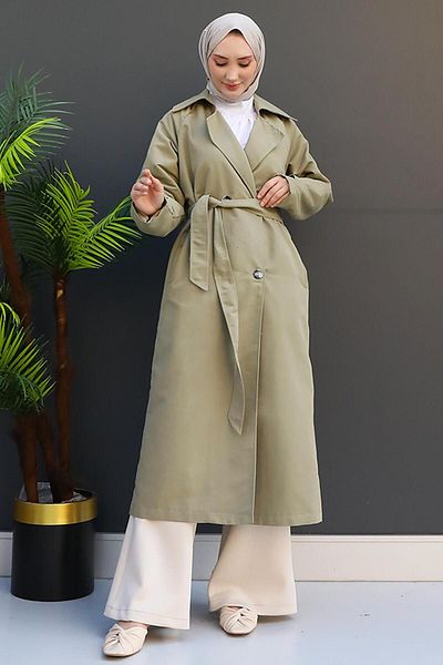 giz astore Khaki Color Cypress Belted Trench Light