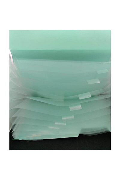 Piano Pastel Color 13 Eyed A4 Gusseted File Green