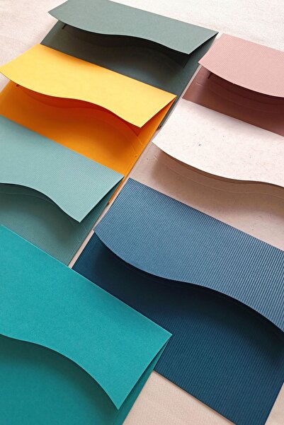 Dekorden 14x20 cm. Tuale Fantezi Zarf - 100 Adet Renkli